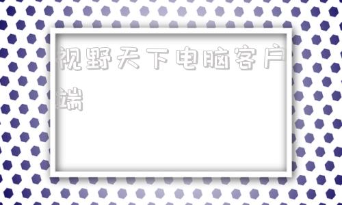 视野天下电脑客户端天下泉城app客户端