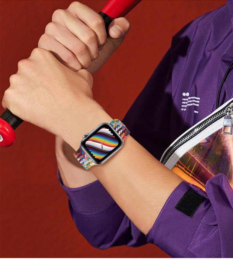 彩虹版编织苹果手表(apple watch 彩虹编织)